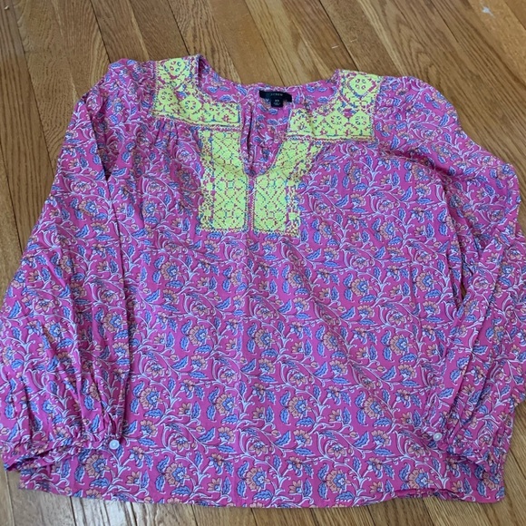 J. Crew Tops - J. Crew Women’s Block Print Top Size XS